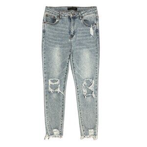 Monkey Ride Jeans Original Vintage Women's Size 9 Distressed Ankle High Rise Y2K